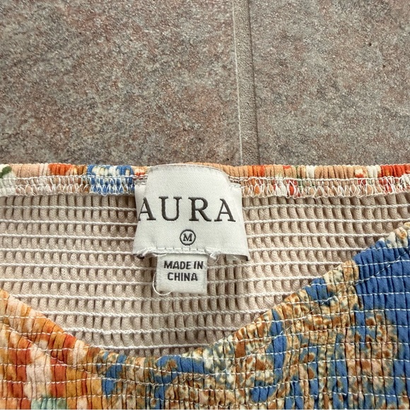 Aura Multicolor Floral Patchwork Dress Size Medium - Picture 2 of 6